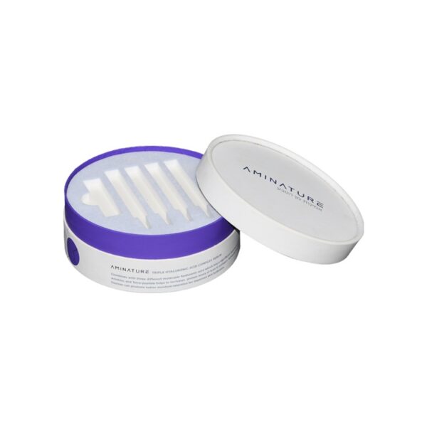 Customized Paper Cardboard Cosmetic Tube Packaging Boxes Round Cylinder Boxes with Velvet Foam Holder