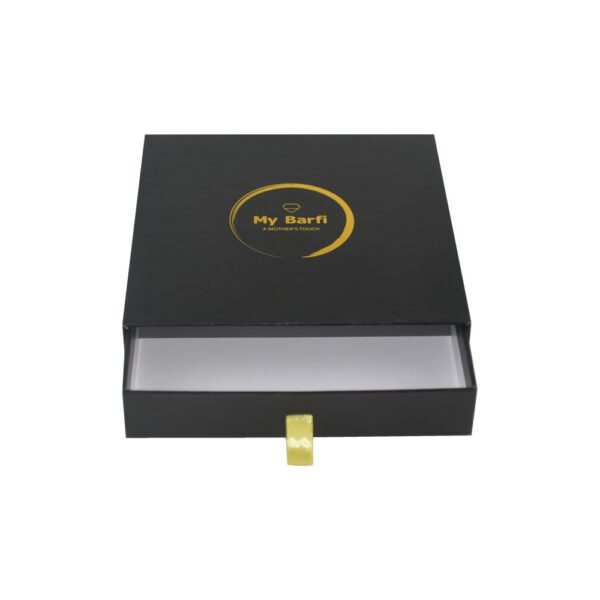 Customized Rigid Cardboard Paper Slide Sliding Drawer Boxes Packaging with Gold Hot Foil Stamping Logo