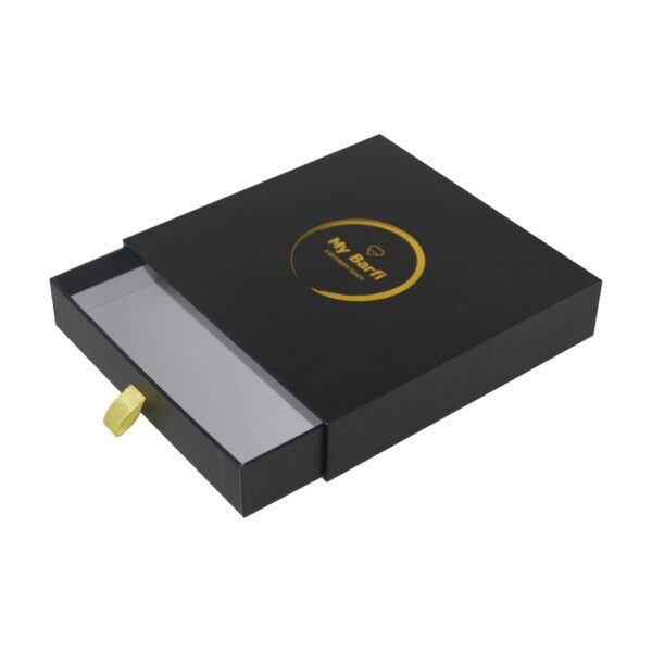 Customized Rigid Cardboard Paper Slide Sliding Drawer Boxes Packaging with Gold Hot Foil Stamping Logo Customized Rigid Cardboard Paper Slide Sliding Drawer Boxes Packaging with Gold Hot Foil Stamping Logo