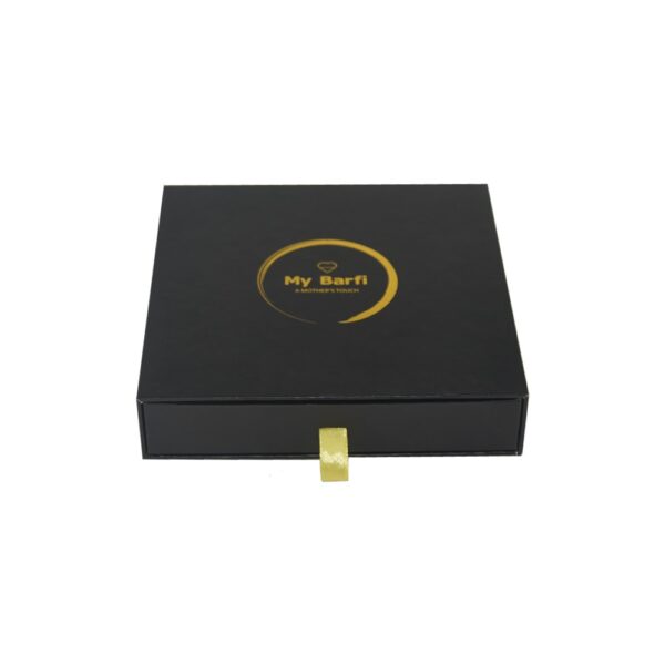 Customized Rigid Cardboard Paper Slide Sliding Drawer Boxes Packaging with Gold Hot Foil Stamping Logo