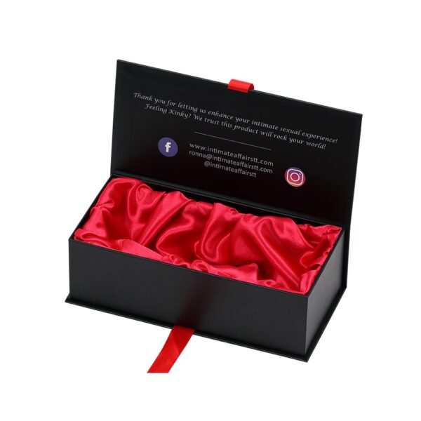Customized Rigid Gift Box for Sex Toy Packaging, Luxury Women Lingerie Clamshell Gift Boxes with Satin Holder
