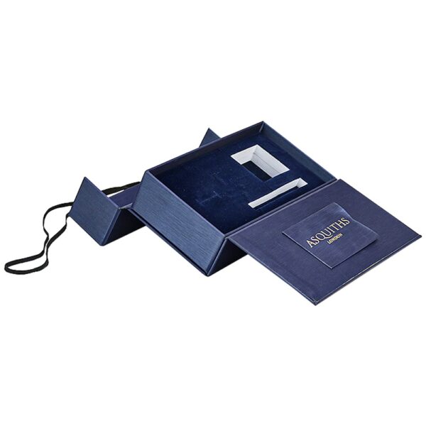 Customized Textured Paper Gift Box for Jewelry Packaging, Texture Cardboard Clamshell Jewelry Packaging Boxes