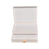 Double Layer Paper Gift Boxes, Custom Pearl Paper Gift Packaging Box for Preserved Flower with Silk Ribbon