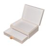 Double Layer Paper Gift Boxes, Custom Pearl Paper Gift Packaging Box for Preserved Flower with Silk Ribbon