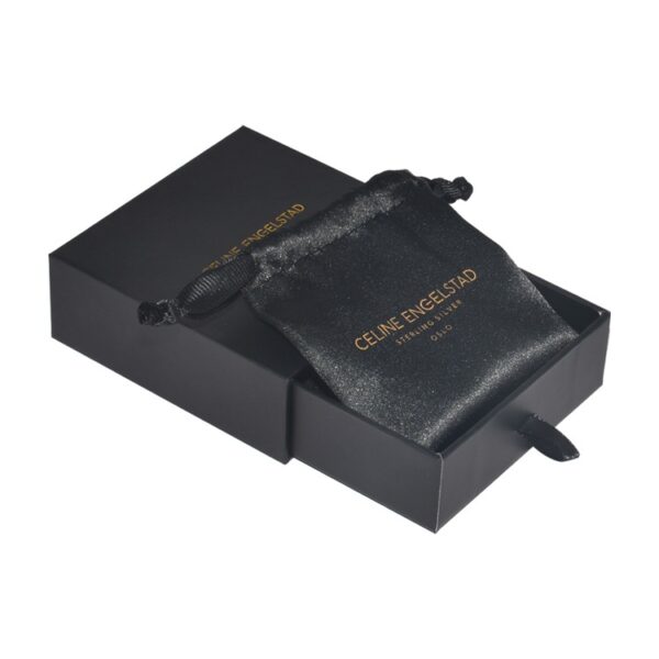 Drawer Style Cardboard Paper Gift Boxes with Satin Bag, Paper Sliding Drawer Boxes for Jewelry Packaging