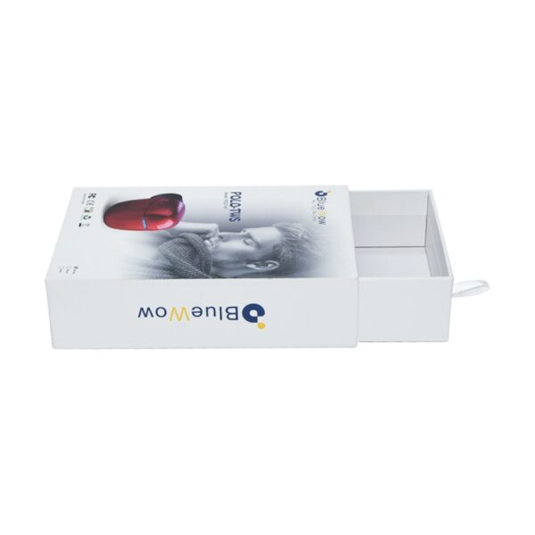 Eco Friendly Slide Pull Out Sleeve Paper Packaging Drawer Sliding Earphone Earbuds Box for Electronic Products