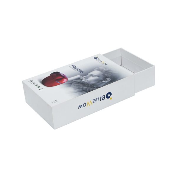 Eco Friendly Slide Pull Out Sleeve Paper Packaging Drawer Sliding Earphone Earbuds Box for Electronic Products