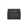 Elegant Matte Black Rigid Magnetic Closure Gift Box with Shredded Tissue Paper Holder for Cosmetics Packaging