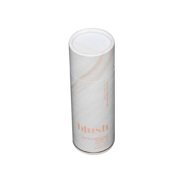 Essential Oil Bottle Packaging Box Gift White Paper Tube Packing Box with Lid Round Paper Cardboard Boxes