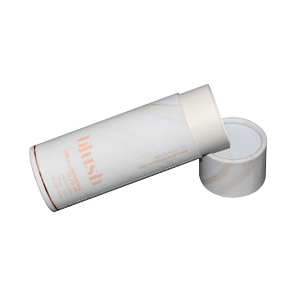 Essential Oil Bottle Packaging Box Gift White Paper Tube Packing Box with Lid Round Paper Cardboard Boxes
