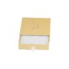 Fancy Paper Sliding Drawer Gift Box with Velvet Tray and Silver Hot Foil Stamping Logo for Jewelry Packaging