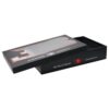Faux Leather Rigid Gift Boxes, Custom Logo Luxury Black PU Leather Branded Gift Box for Shoe Cleaning Kit