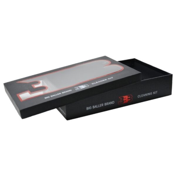 Faux Leather Rigid Gift Boxes, Custom Logo Luxury Black PU Leather Branded Gift Box for Shoe Cleaning Kit