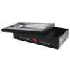 Faux Leather Rigid Gift Boxes, Custom Logo Luxury Black PU Leather Branded Gift Box for Shoe Cleaning Kit