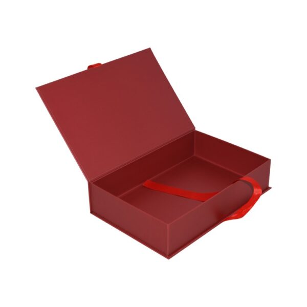 Flip Top Gift Box, Gift Box with Magnetic Closure, Magnetic Gift Box with Silk Ribbon and Hot Foil Stamping Logo