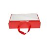Foldable Corrugated Paper Laptop Packaging Box with Silk Ribbon Handle, Corrugated Cardboard Mailer Box