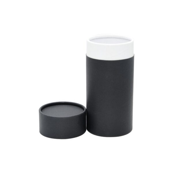 Food Grade Custom Eco Friendly Black Cardboard Tube Packaging Cylindrical Box for Coffee Bean with Air Valve
