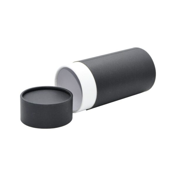 Food Grade Custom Eco Friendly Black Cardboard Tube Packaging Cylindrical Box for Coffee Bean with Air Valve