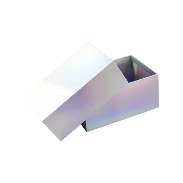 High Quality Custom Printing Holographic Box China Holographic Shiny Effect Lid and Base Gift Box Packaging