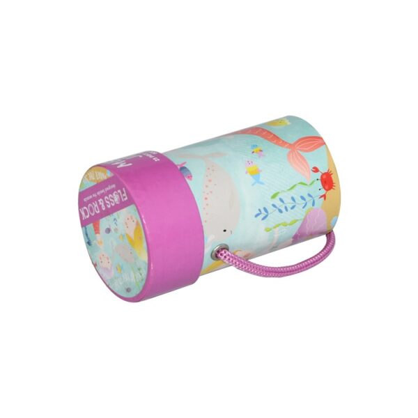 High Quality Handmade Custom Printed Paper Round Cylinder Tube Box for Candy Packaging with Rope Handle