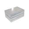 Holographic Clamshell Cardboard Gift Box, Iridescent Packaging Box with Foam Holder and Embossed Logo