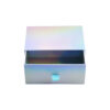 Holographic Paper Drawer Boxes Packaging Rainbow Sliding Paper Cardboard Gift Box for Cosmetics Packaging