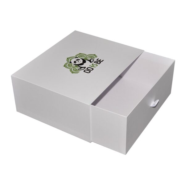 Large Size Sliding Rigid Paper Box Custom Cardboard Drawer Boxes with Spot UV Logo for Bed Pillow Packaging