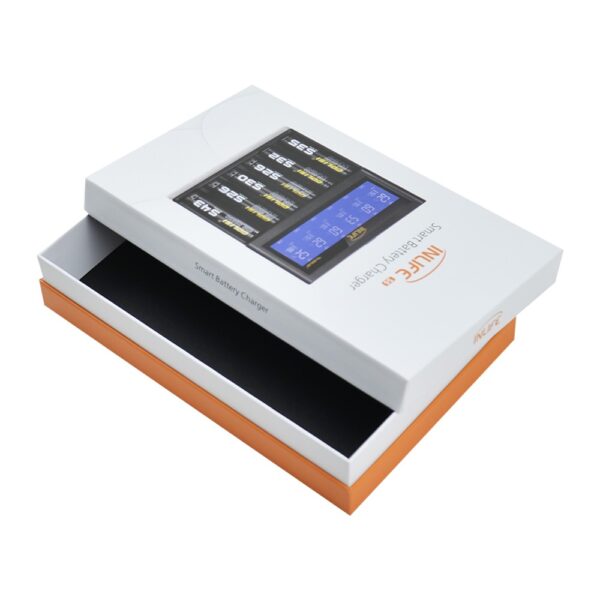 Lid and Base Giftt Boxes with Neck, Top Quality Shoulder Lid and Base Rigid Box for Smart Charger Packaging