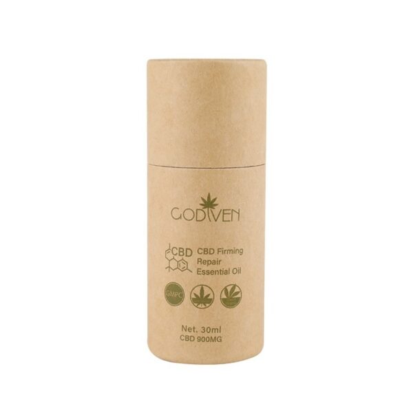 Luxury Custom Kraft Paper Tube Cardboard Cylinder Box for CBD Essential Oil and Dropper Bottle Packaging