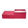 Luxury Custom Pink Retail Gift Packaging for Beauty Subscription Boxes with White shredded Paper Holder