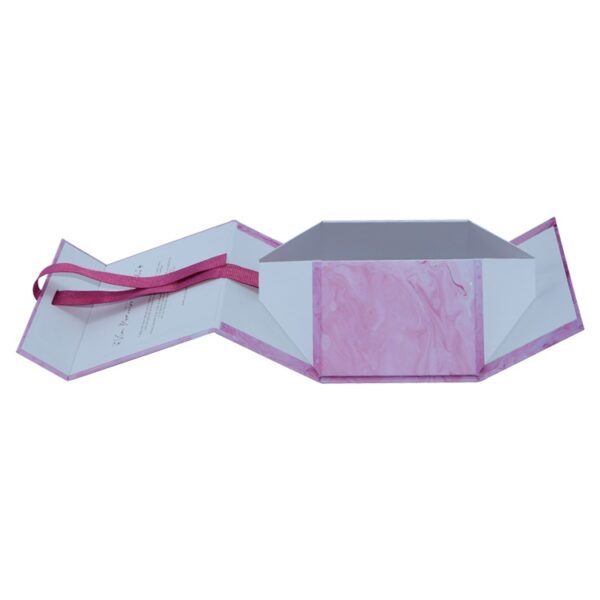 Luxury Customized Foldable Collapsible Magnetic Rigid Paper Packaging Gift Box with Ribbon Magnetic Lid