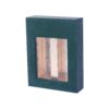Luxury Customized Rigid Cardboard Gift Box for Perfume Packaging with Transparent Window in Foiling Paper
