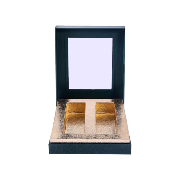 Luxury Customized Rigid Cardboard Gift Box for Perfume Packaging with Transparent Window in Foiling Paper