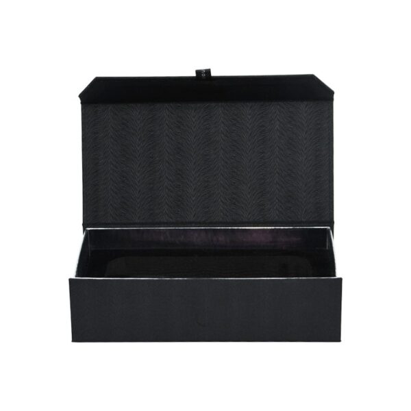 Luxury Matte Lamination Book Shaped Rigid Paper Flap Custom Printed Magnetic Closure Gift Black Magnet Box