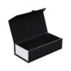 Luxury Matte Lamination Book Shaped Rigid Paper Flap Custom Printed Magnetic Closure Gift Black Magnet Box