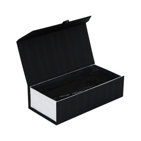 Luxury Matte Lamination Book Shaped Rigid Paper Flap Custom Printed Magnetic Closure Gift Black Magnet Box