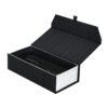 Luxury Matte Lamination Book Shaped Rigid Paper Flap Custom Printed Magnetic Closure Gift Black Magnet Box