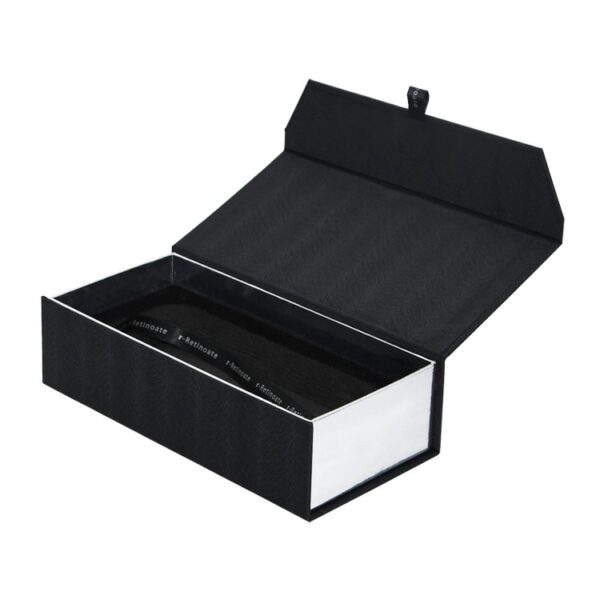 Luxury Matte Lamination Book Shaped Rigid Paper Flap Custom Printed Magnetic Closure Gift Black Magnet Box