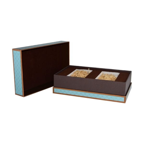 Luxury Neck Lid and Base Gift Box, Rigid Setup Paper Box for Edible Bird Nest Packaging with Velvet Coated Tray