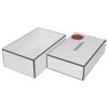 Matt White Lid and Base Gift Boxes, Custom Rigid Setup Gift Boxes for Chanel Packaging with Embossed Logo