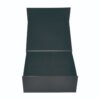 Matte Black Collapsible Magnetic Gift Boxes, Foldable Magnetic Gift Boxes with Silver Hot Foil Stamping Logo