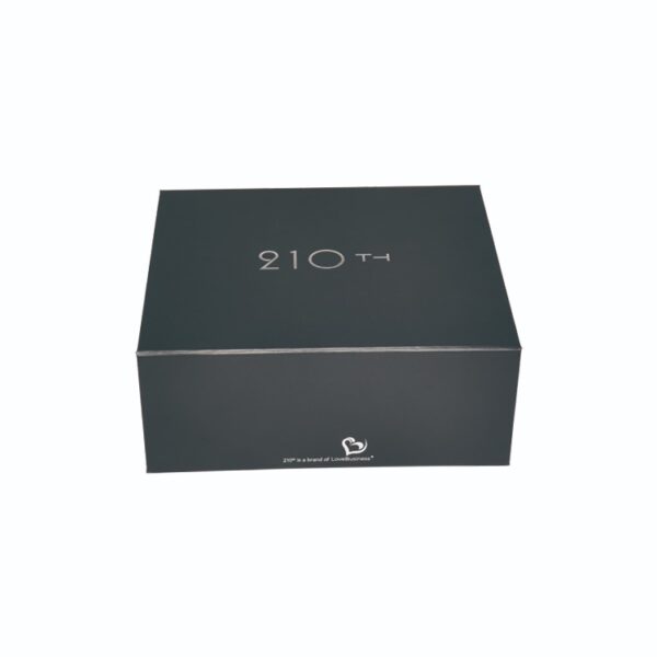 Matte Black Collapsible Magnetic Gift Boxes, Foldable Magnetic Gift Boxes with Silver Hot Foil Stamping Logo