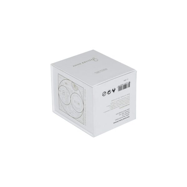 Matte White Flap Lip Rigid Cardboard Magnetic Gift Box for Perfume Packaging with Gold Hot Foil Patterns