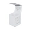 Matte White Flap Lip Rigid Cardboard Magnetic Gift Box for Perfume Packaging with Gold Hot Foil Patterns