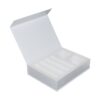 Matte White Magnetic Gift Boxes, Custom White Hard Gift Box with Magnetic Closure Lid and Foam Holder