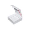 Matte White Magnetic Jewelry Paper Packaging Boxes with Silk Ribbon, Jewelry Gift Box with Magnetic Closure