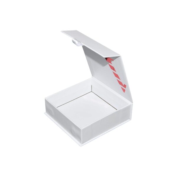 Matte White Magnetic Jewelry Paper Packaging Boxes with Silk Ribbon, Jewelry Gift Box with Magnetic Closure