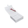 Matte White Magnetic Jewelry Paper Packaging Boxes with Silk Ribbon, Jewelry Gift Box with Magnetic Closure