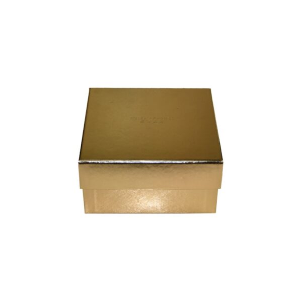 Metallic Gold Gift Box, Golden Gift Box with Filler Packaging Shredded Paper Holder for Cosmetic Packaging