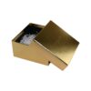 Metallic Gold Gift Box, Golden Gift Box with Filler Packaging Shredded Paper Holder for Cosmetic Packaging